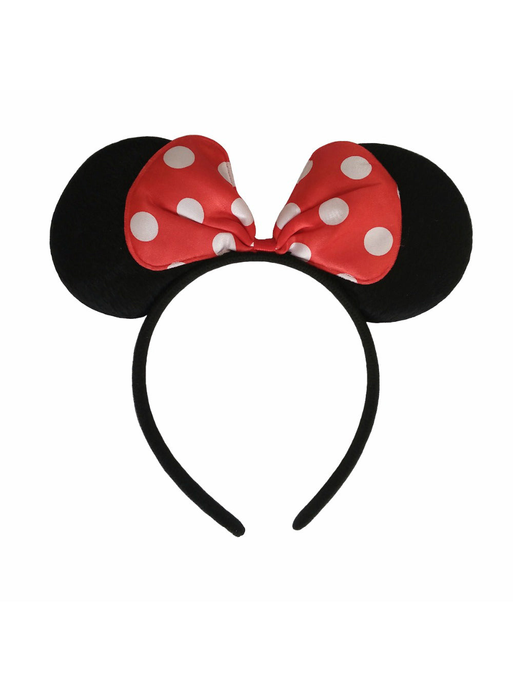 12pcs Minnie/Mickey Ears Solid Black & Red Bow