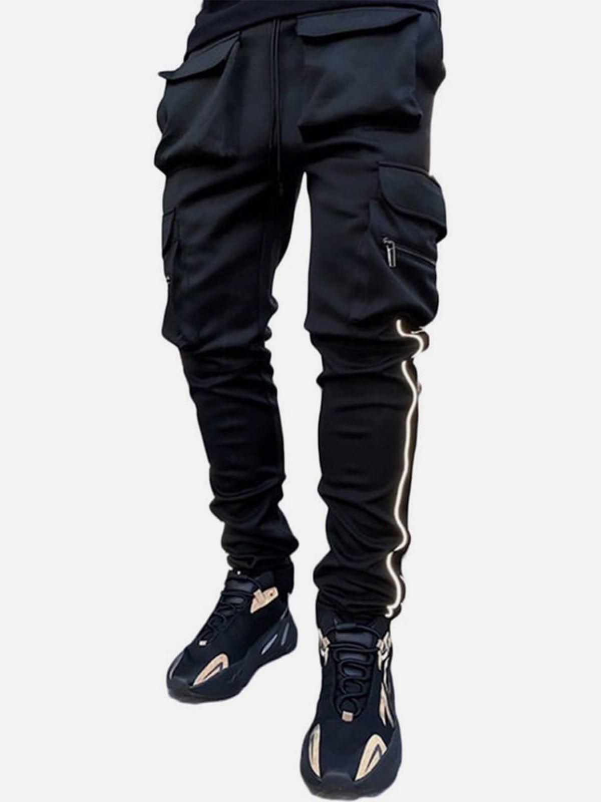 Function Reflective Strip Multi Pockets Pants