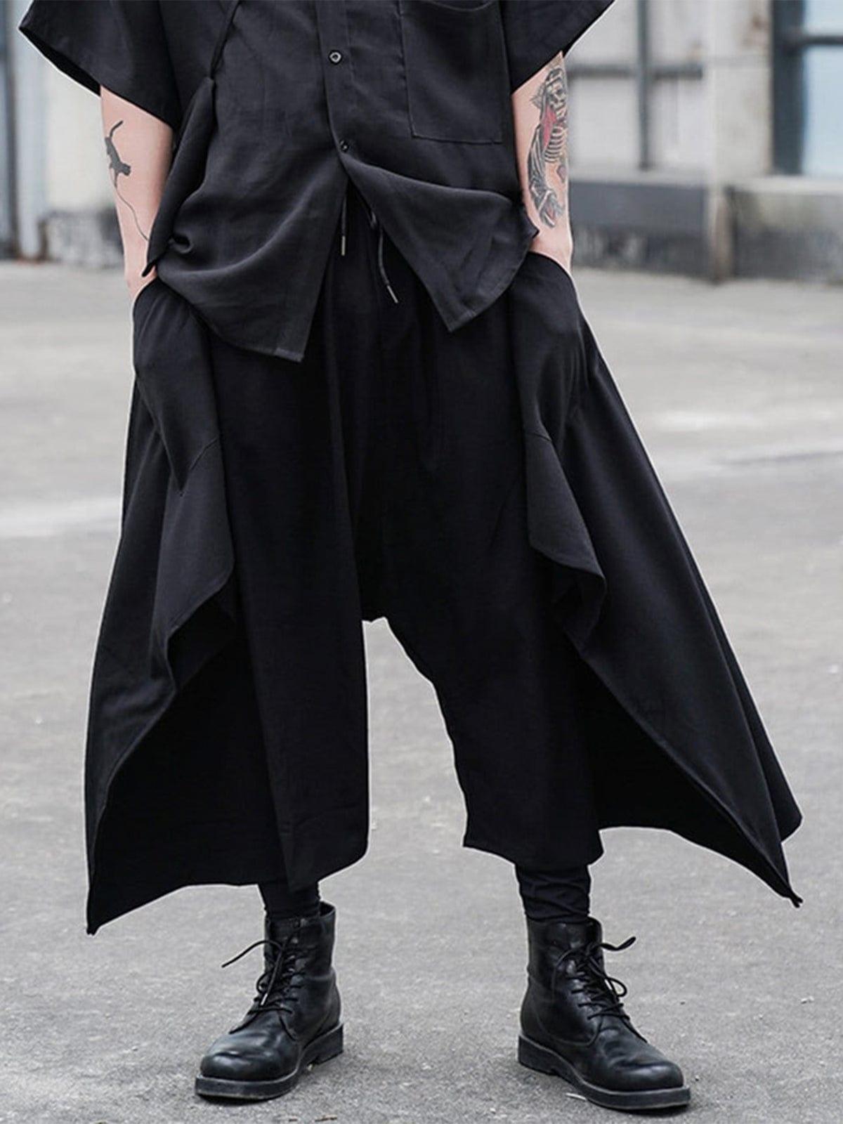 Dark Irregular Personality Oversized Culottes Pants