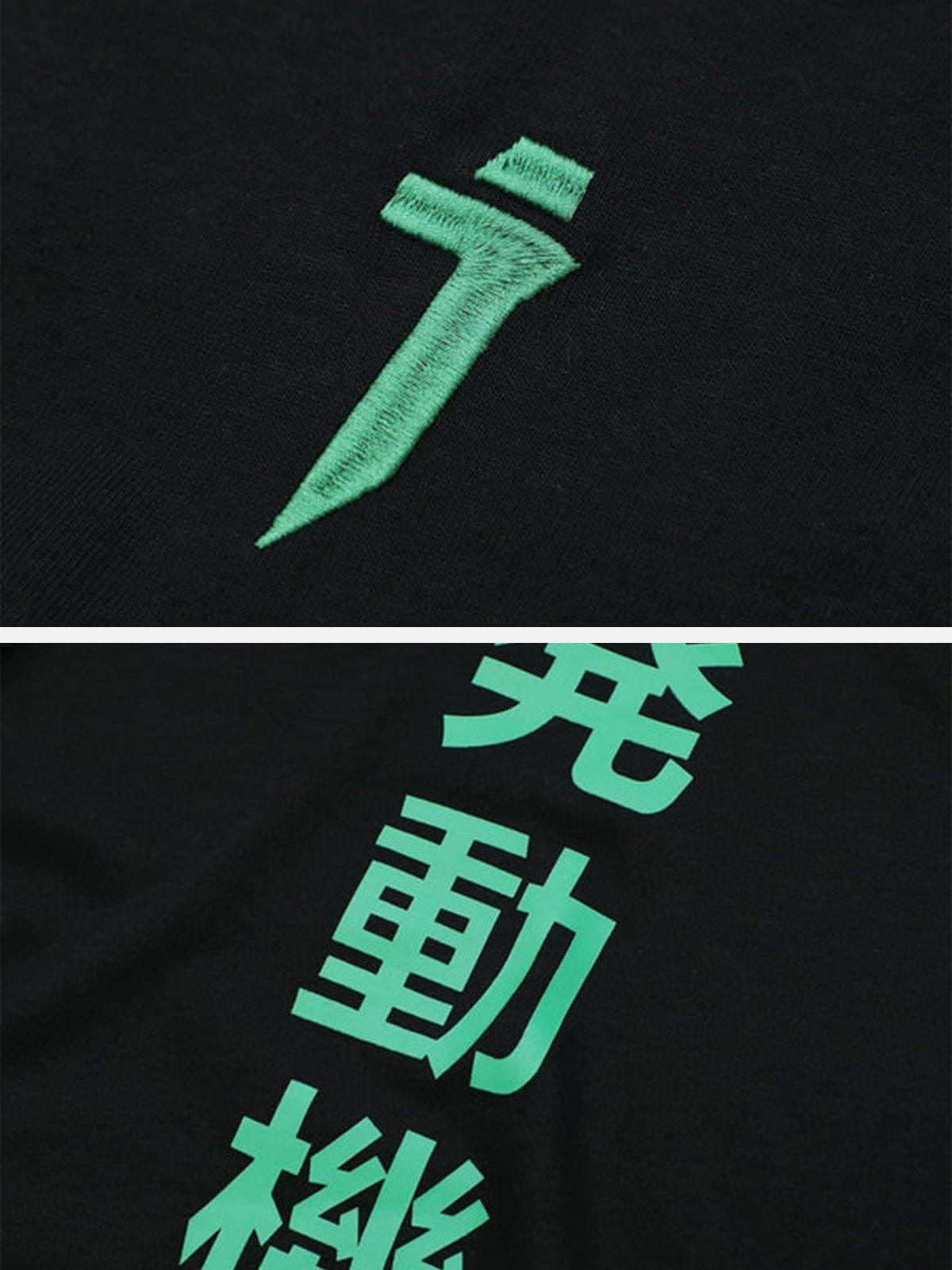 Cyberpunk Devil Embroidery Tee