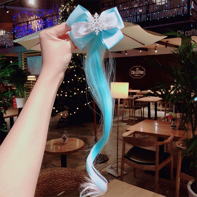 Lindo lazo de dibujos animados mariposa trenza colorida