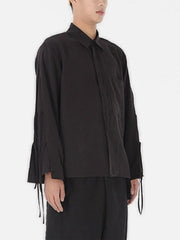 Oversize Ribbon Long Sleeve Shirt
