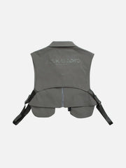 Function Metal Zipper Buckle Vest