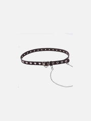 Punk Love Heart Hollow Out Chain Belt