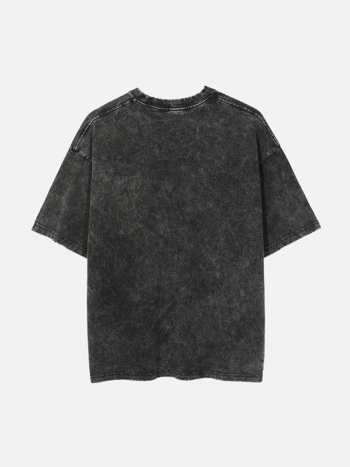 Angel Crushes The Lock Earth Cotton Washed Graphic Tee