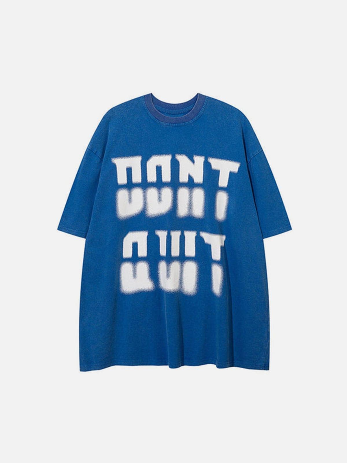 Blurred Letters Washed Graphic Tee