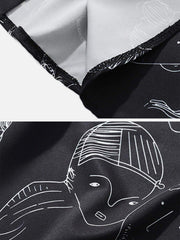 Vintage Fun Portrait Full Print Short Sleeve Shirt