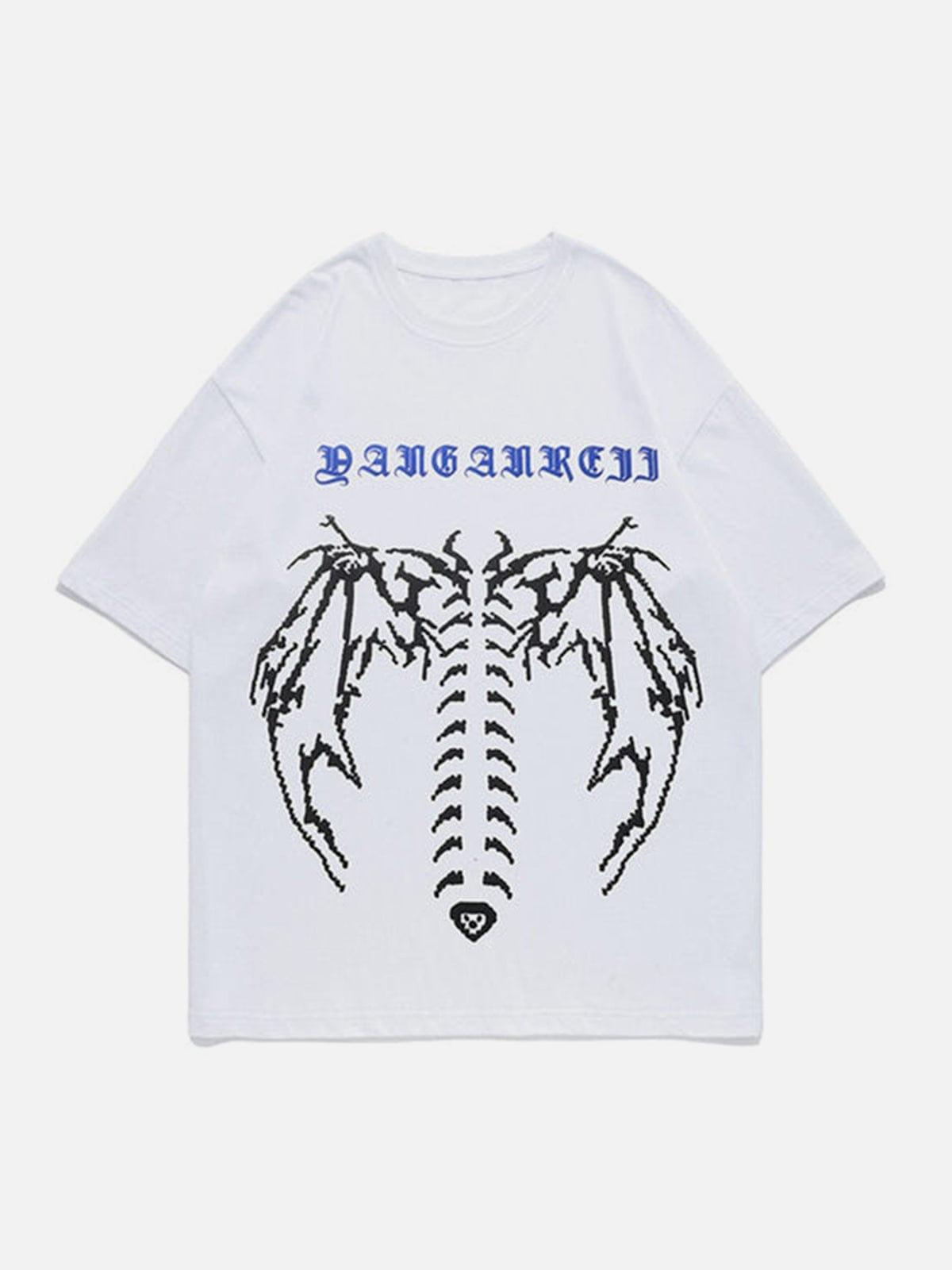 Deformation Graphic Solid Color Tee