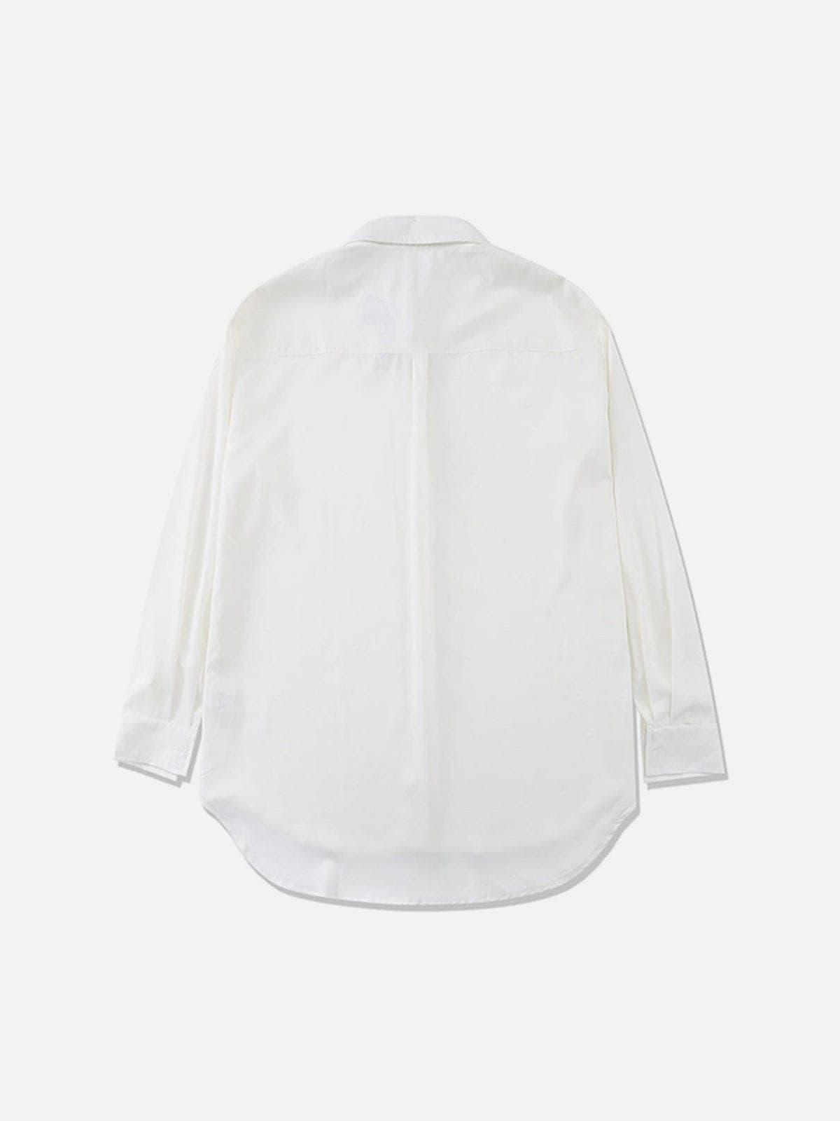 Dark B Chain Decoration Long Sleeve Shirt