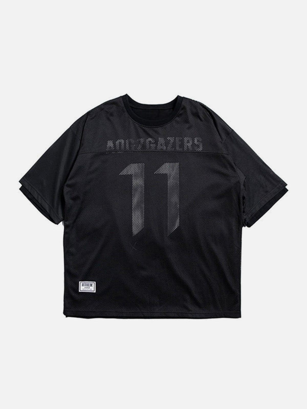Fake Two Net Patchwork Tee