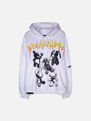 Bear Full Letters Oversized Washed Hoodie