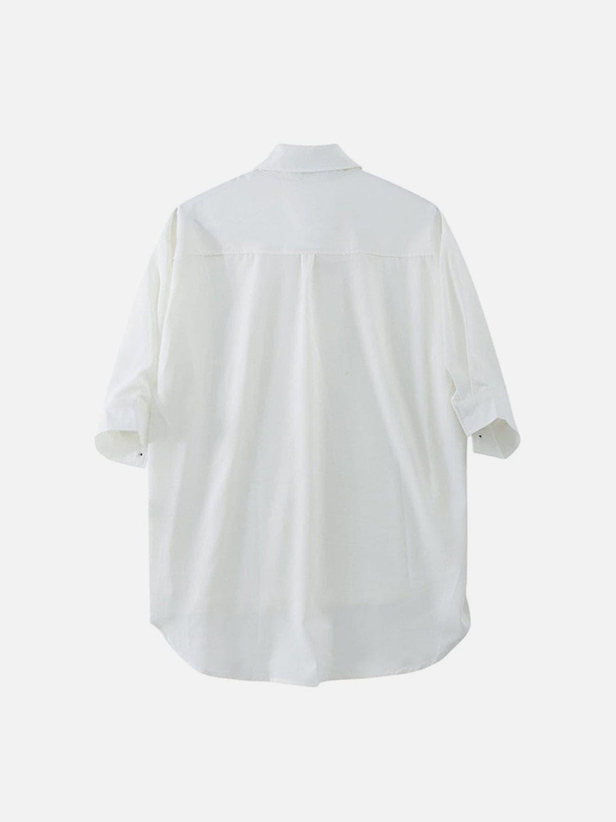Dark Love Chain Decoration Oversized Shirt