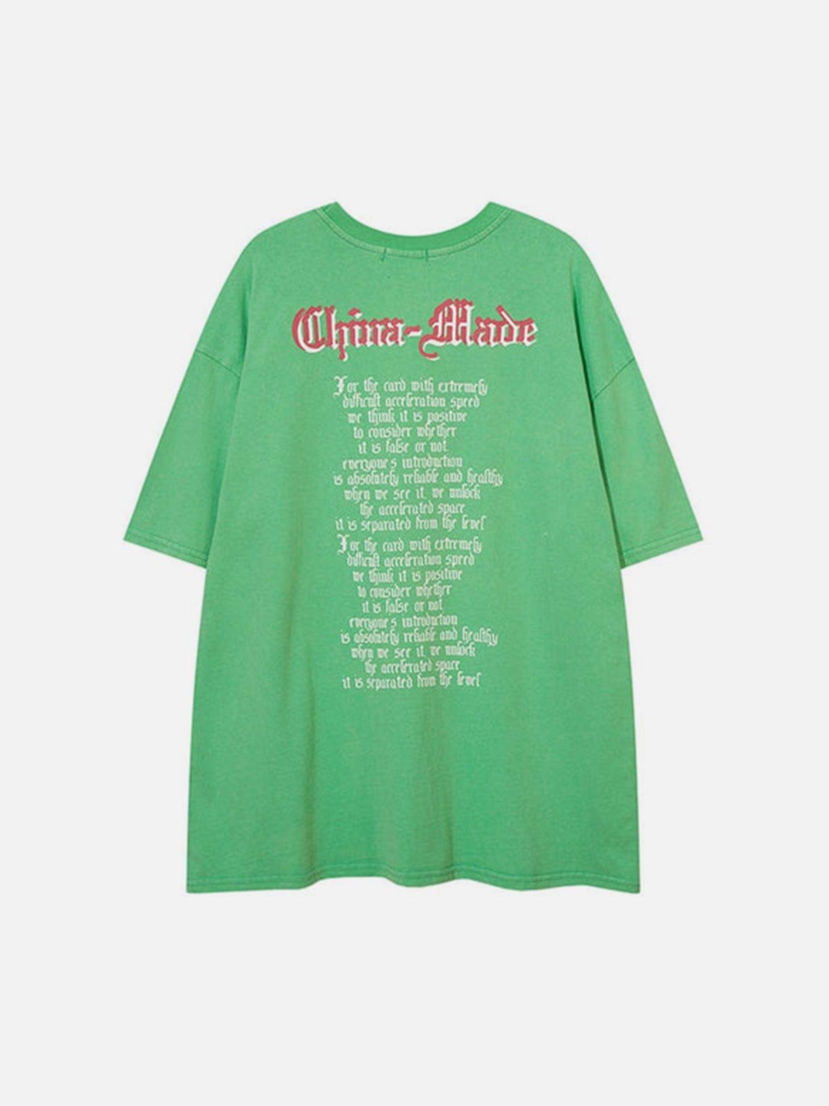 Washed Skeleton Torch Letters Graphic Tee