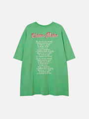 Washed Skeleton Torch Letters Graphic Tee