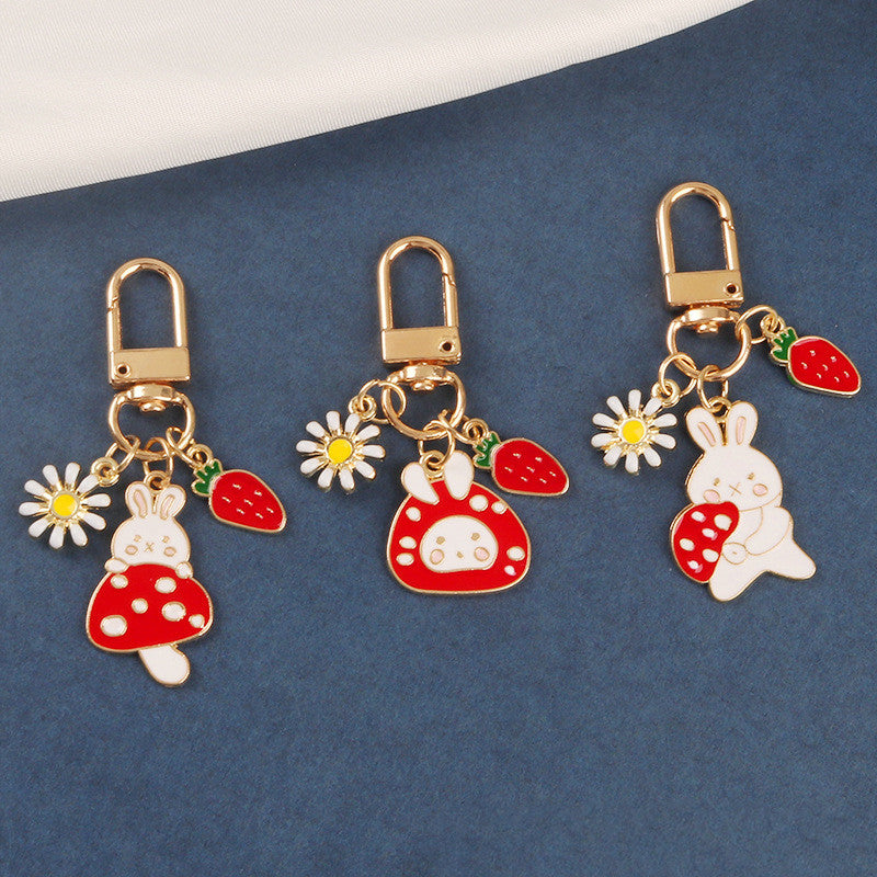 Cute Mushroom Rabbit keychain