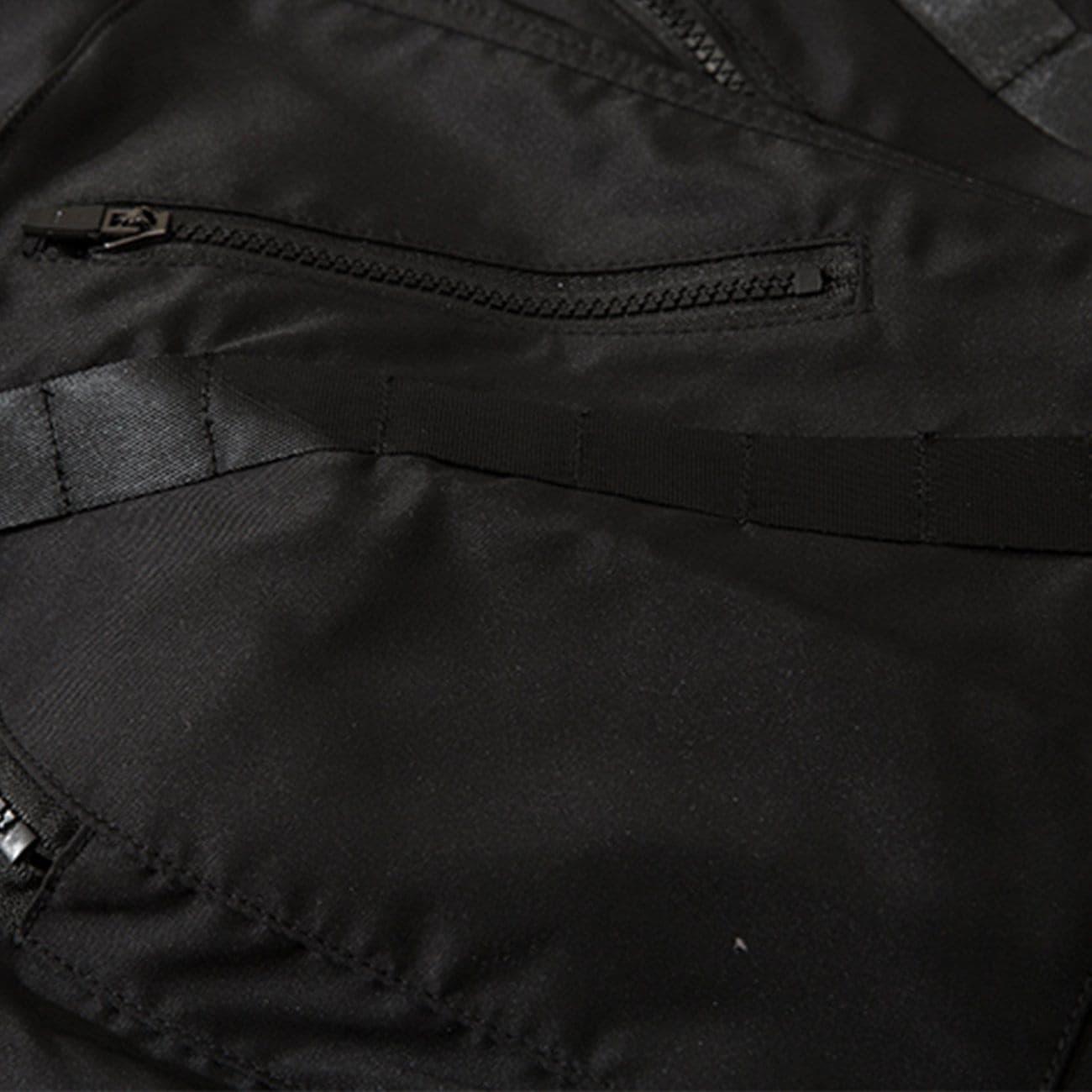 Techwear Oblique Zipper Pockets Cargo Pants