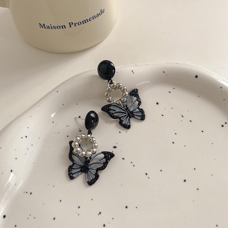 Cute Cool Black Butterfly Earrings