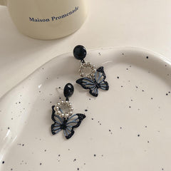 Cute Cool Black Butterfly Earrings