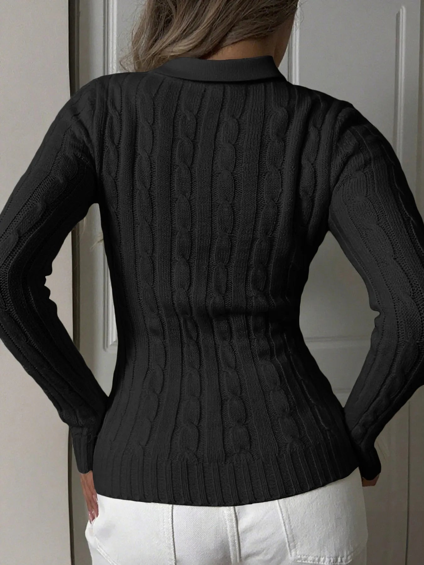 Cable Knit Long Sleeve Sweater