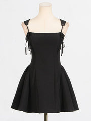 Lace Up Mini Cami Dress