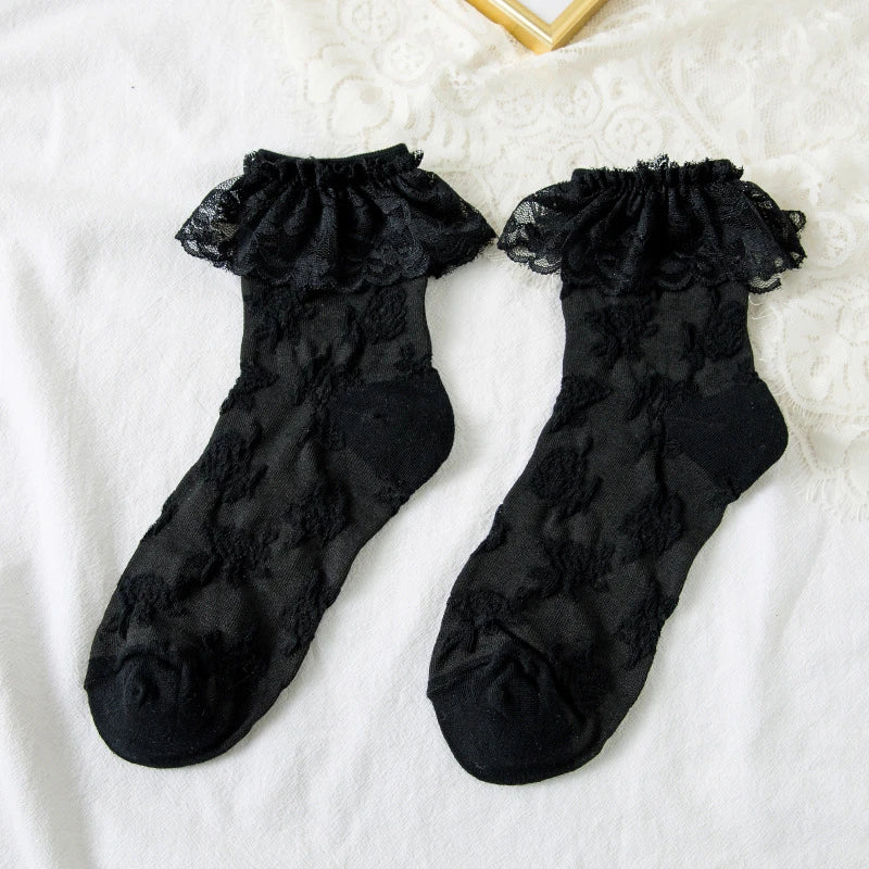 Rose Lace Socks