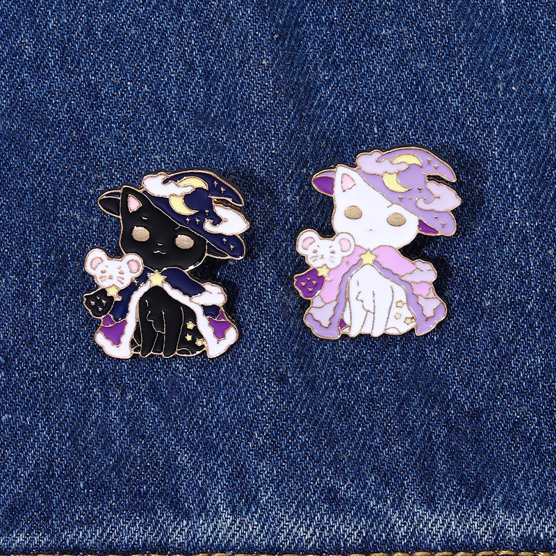 Cartoon Cute Magic Cat Pins