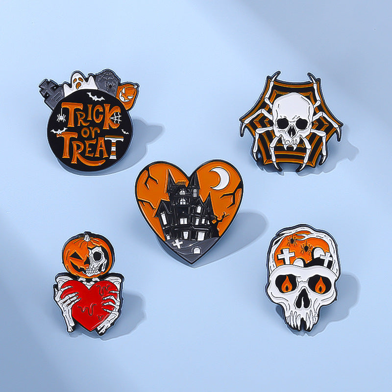 Halloween Skull Alphabet Pins