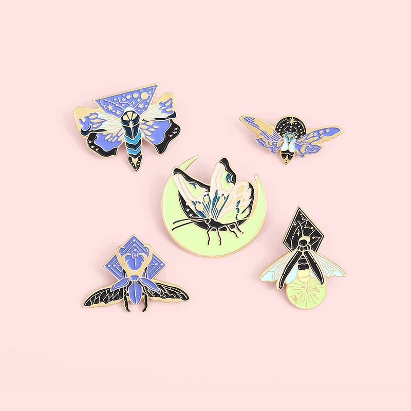 Cartoon Enamel Luminous Pins