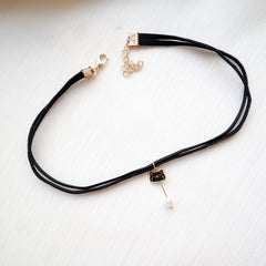 Black Velvet Cat Fishbone Choker