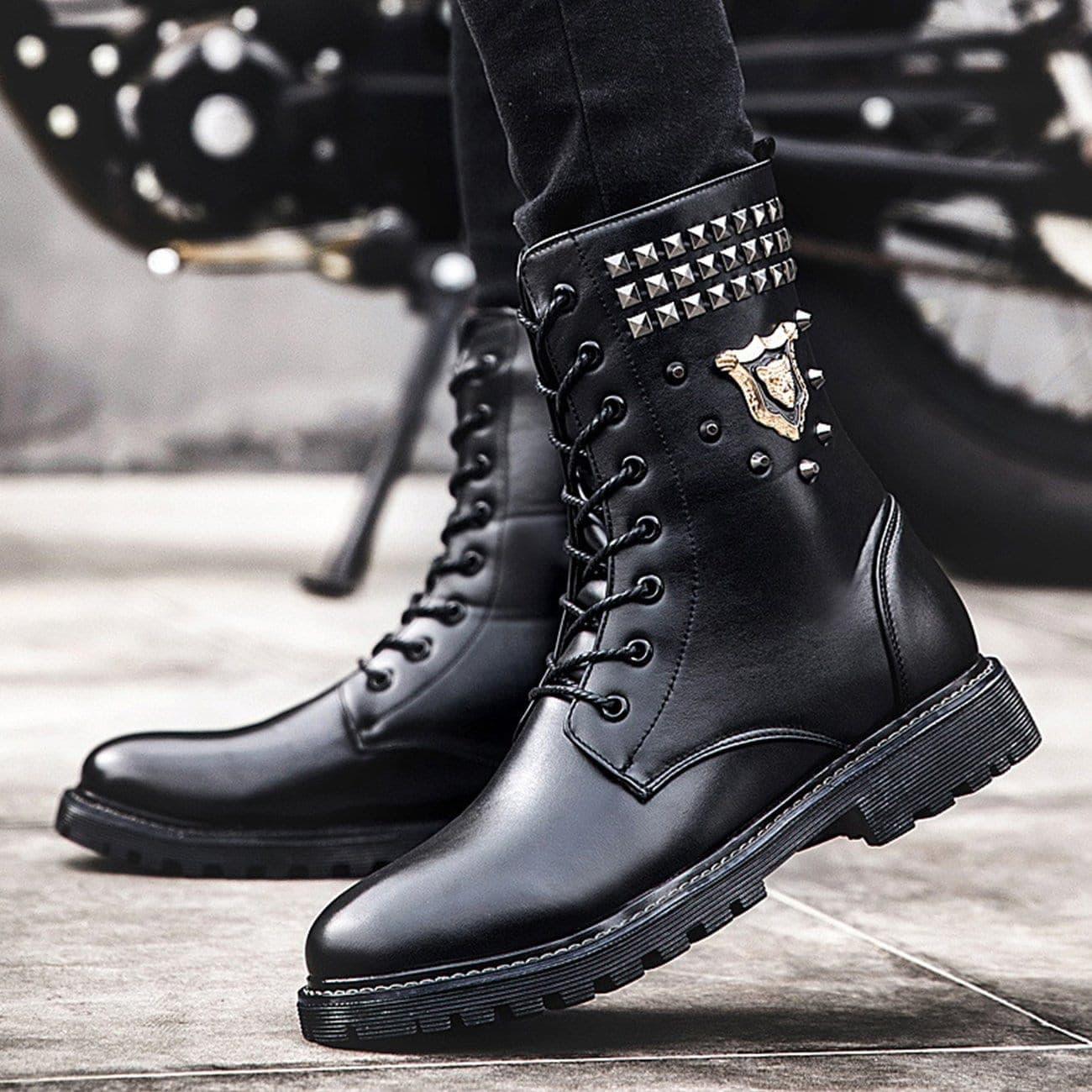 Punk Studded Leather Shoes