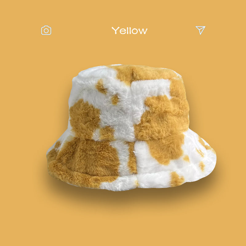 Fluffy Cow Plush Bucket Hat