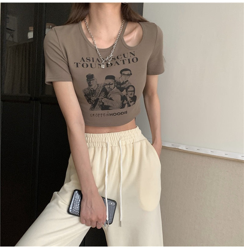 Vintage Cutout Cool Girl Tee