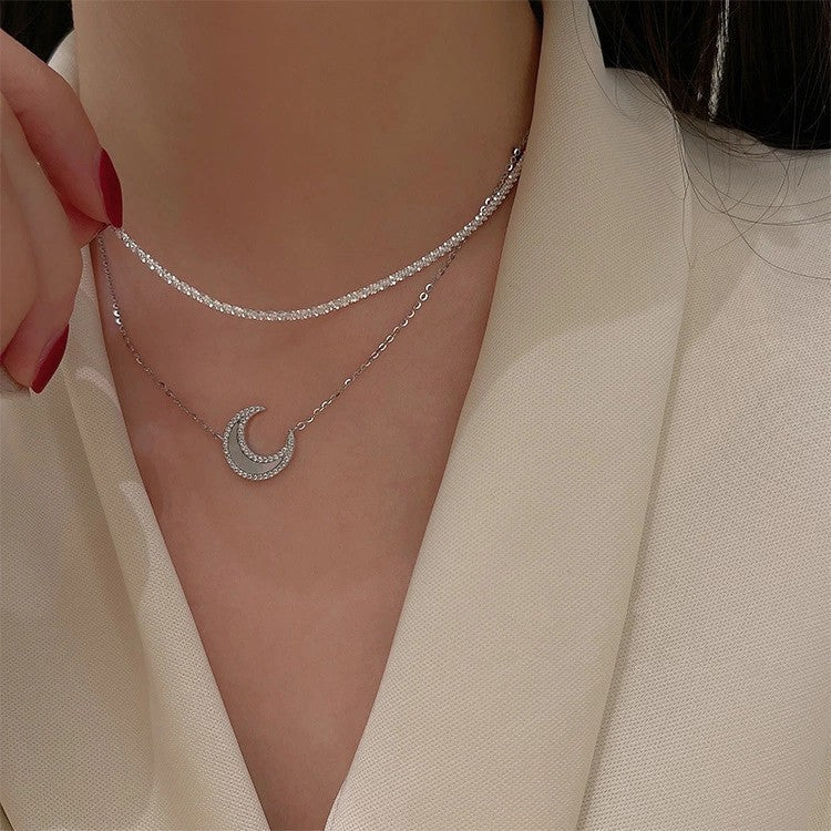 White Moonlight Shiny Necklace