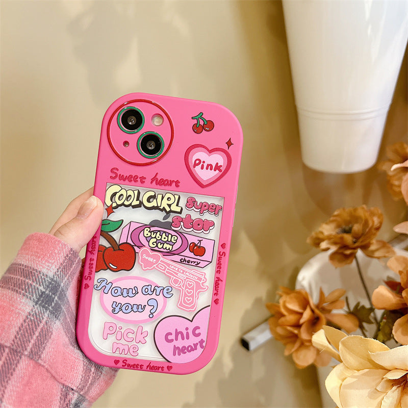 Pink Girl Love Graffiti Phone Case