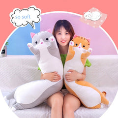 50-130cm Plush Animal Cat Cute Creative Soft Toys Office Lunch Break Sleeping Pillow Cushion Stuffed Doll for Girls Kids Gifts