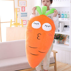 Muñeco de peluche de zanahoria de 50/70/100/120 cm, relleno de frutas y verduras kawaii, juguetes para niños, regalos de cumpleaños, decoración del hogar. 