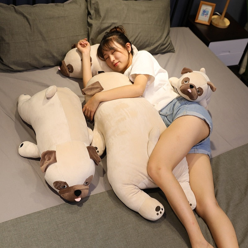 50-90cm Plush Pug Toy Soft Stuffed Plush Animal Shar Pei Soft Doll Dog Plush Toy Pillow Kids Toys Birthday Gift for Girlfriend