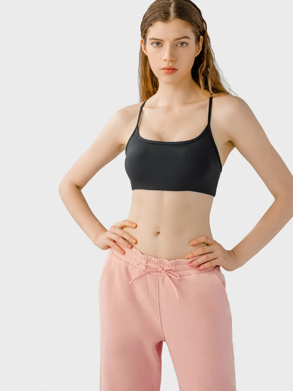 Crisscross Back Cami with Detachable Chest Pads