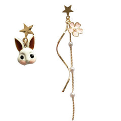 Cute Asymmetric Rabbit Earrings