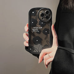 Black Flowers Phone Case