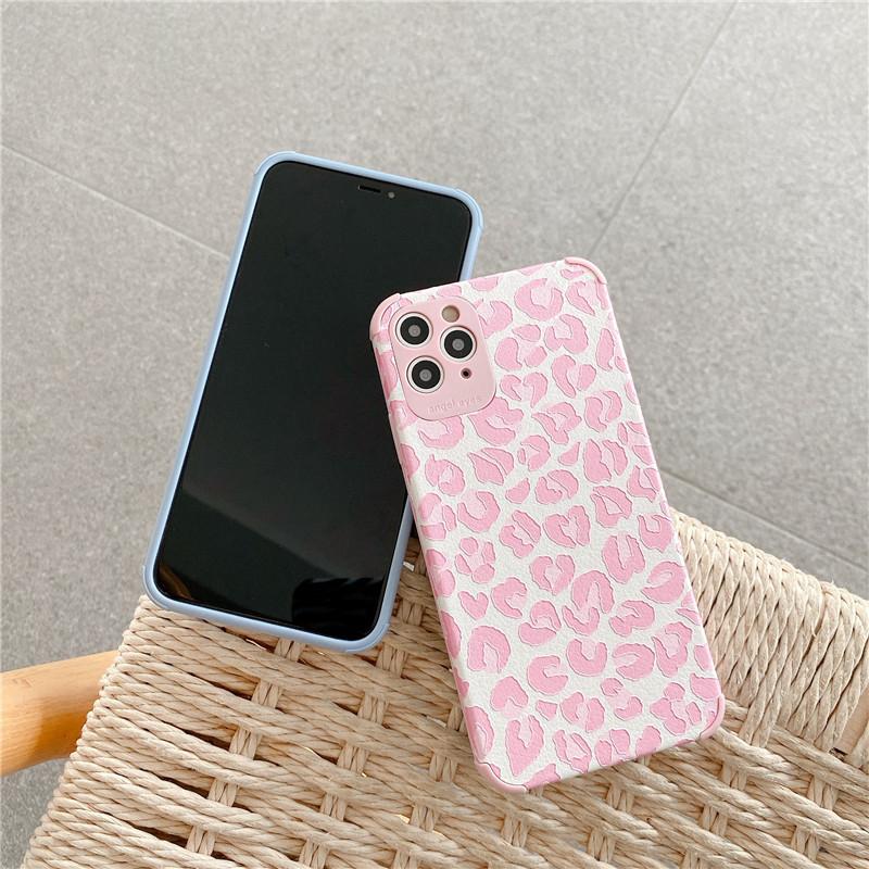 Pink Leopard Grain Phone Case