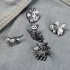 Animal Unicorn Skull Pins