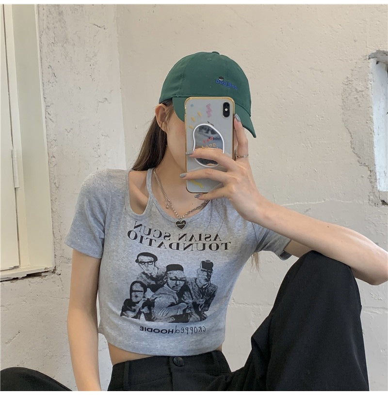 Vintage Cutout Cool Girl Tee