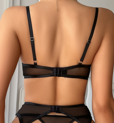 Colorful Embroidery Exquisite Sexy Lace Lingerie Set