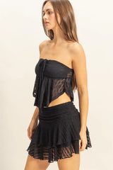 HYFVE Lace Bustier Flowy Tube Top