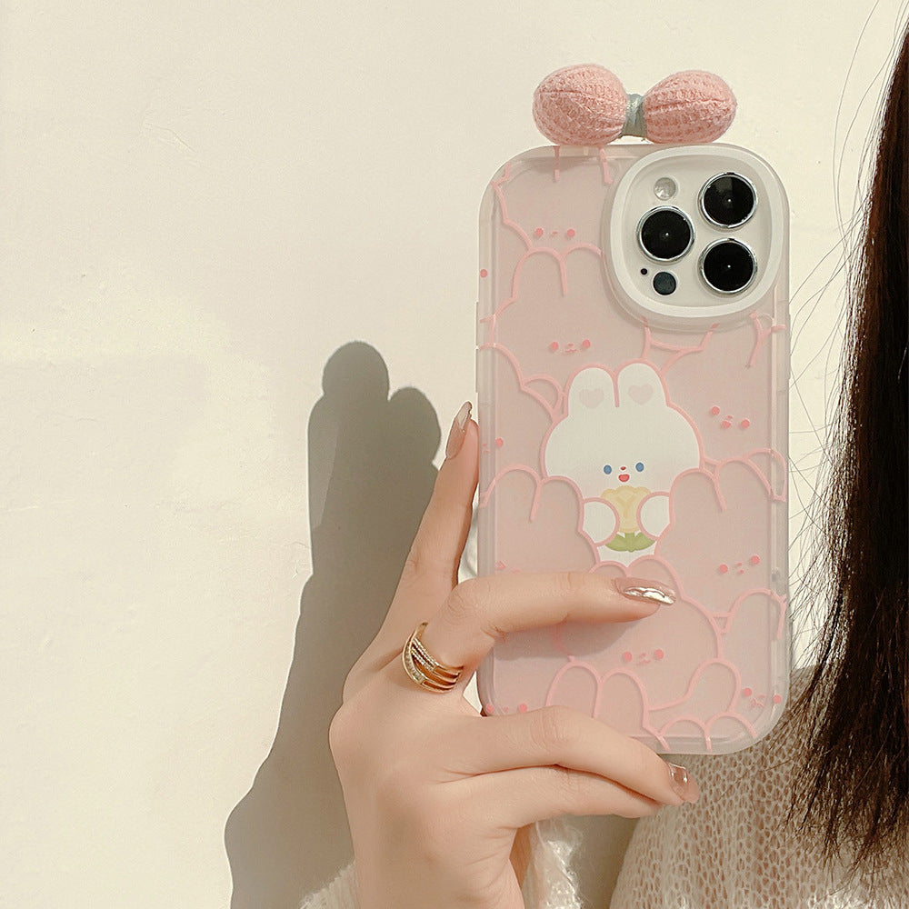 Pink Rabbit Bowknot Phone Case