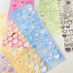 Kawaii Retro Gradient Heart Sticker