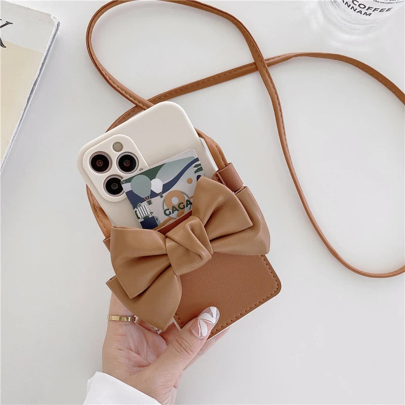 Bowknot Card Case Phone Case