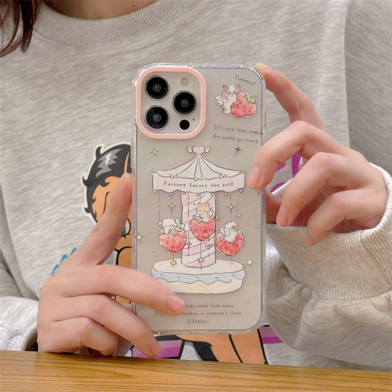 Cute Strawberry Cat Phone Case