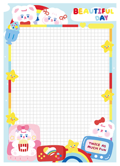 Cute Invitation Series Grid Memo